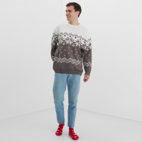 Новый год. Джемпер вязаный KAFTAN Scandinavia размер 54, серый