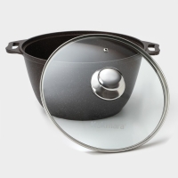 Набор кухонной посуды № 8 «Мраморная», крышка, антипригарное покрытие, цвет кофейный мрамор Набор кухонной посуды № 8 «Мраморная», крышка, антипригарное покрытие, цвет кофейный мрамор