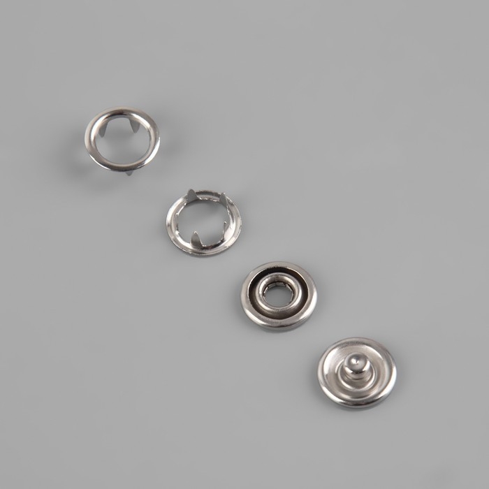 Щипцы для установки открытых рубашечных кнопок d = 9,5 мм, с кнопками 100 шт, в органайзере, цвет МИКС Щипцы для установки открытых рубашечных кнопок d = 9,5 мм, с кнопками 100 шт, в органайзере, цвет МИКС