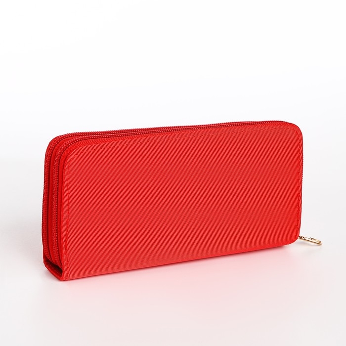Кошелёк женский на молниях, цвет красный Кошелёк женский на молниях, цвет красный