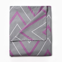Пододеяльник Этель "Сиренево-серые зигзаги" 200*217 см, 100% хлопок, поплин, 125 г/м&sup2;