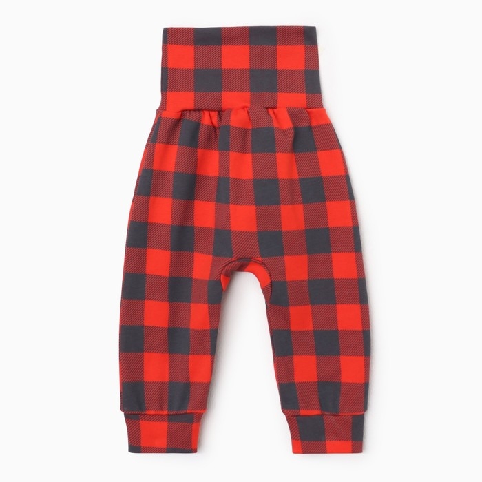 Костюм: джемпер и брюки Крошка Я Костюм: джемпер и брюки Крошка Я "Клеточка", рост 68-74 см, красный