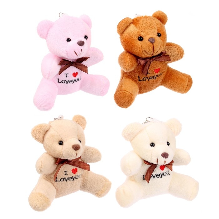 Мягкая ирушка &laquo;Мишутка&raquo;, на брелоке, цвет МИКС