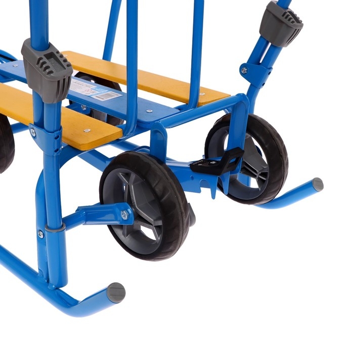 Санки &laquo;Ветерок 7 универсал&raquo;, с рукавичками, цвет голубой