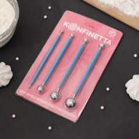 Набор для моделирования кондитерских украшений KONFINETTA, 4 шт, диаметры шариков 0,4 см, 0,6 см, 0,8 см, 1 см, 1,1 см, 1,3 см, 1,6 см, 2 см Набор для моделирования кондитерских украшений KONFINETTA, 4 шт, диаметры шариков 0,4 см, 0,6 см, 0,8 см, 1 см, 1,1 см, 1,3 см, 1,6 см, 2 см