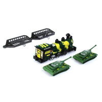 Паровоз инерционный «Военный», с танками, цвета МИКС Паровоз инерционный «Военный», с танками, цвета МИКС