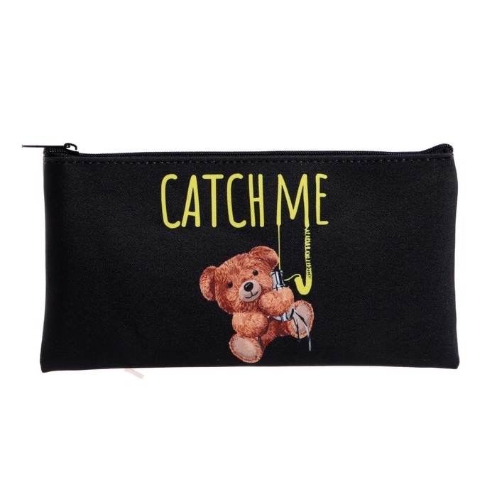 Пенал мягкий, 1 отделение, 108 х 205 мм, плоский, Calligrata ПМП 01-20, "Мишка"