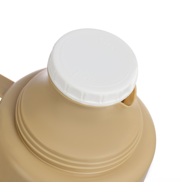 Термос 1.2 л, со стеклянной колбой, сохраняет тепло 18 ч, 15 х 28 см, бежевый Термос 1.2 л, со стеклянной колбой, сохраняет тепло 18 ч, 15 х 28 см, бежевый