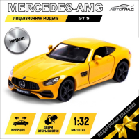 Машина металлическая MERCEDES-AMG GT S, 1:32, открываются двери, инерция, цвет жёлтый Машина металлическая MERCEDES-AMG GT S, 1:32, открываются двери, инерция, цвет жёлтый