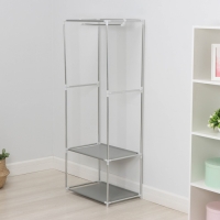 Вешалка - стойка напольная для одежды LaDо́m, 2 полки, 55&times;36&times;140 см, цвет белый