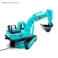 Экскаватор на дистанционном управлении &laquo;Строитель&raquo;, работает от батареек, масштаб 1:18, цвета МИКС