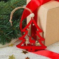 Новогодняя подвеска «Новогодний олень», цвет красный Новогодняя подвеска «Новогодний олень», цвет красный