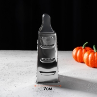 Тёрка четырёхгранная Доляна &laquo;Металлик&raquo;, 9&times;7&times;19 см, цвет хромированный