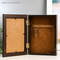 Ключница "Листья" венге 15х21 см МИКС