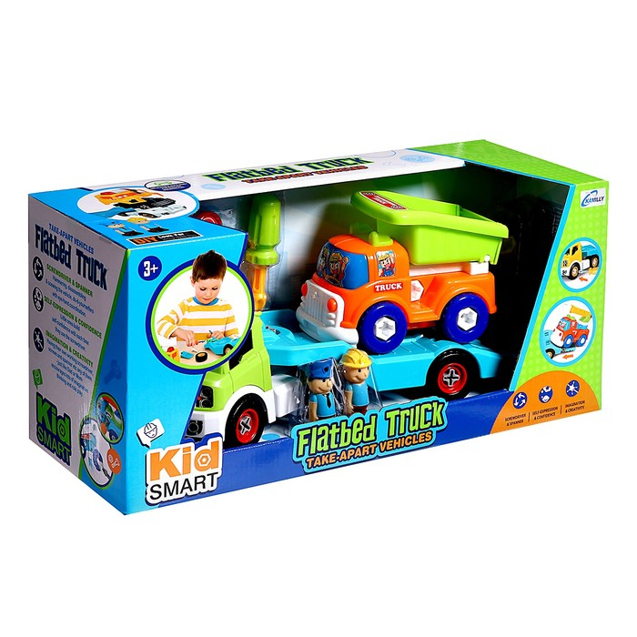 Конструктор винтовой &laquo;Эвакуатор с машинкой&raquo;, с отвёрткой и насадкой + знаки