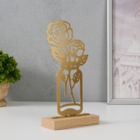 Сувенир металл "Розы в банке" золото 5х11,5х22 см Сувенир металл "Розы в банке" золото 5х11,5х22 см