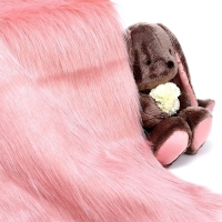 Лоскут для рукоделия, 50 &times; 50 см, мех длинноворсовый на трикотажной основе, цвет нюдовый