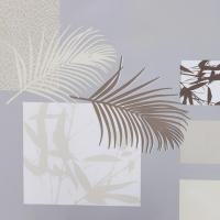 Клеёнка на стол &laquo;Папоротник&raquo;, на тканевой основе, рулон 20 метров, ширина 137 см, толщина 0,22 мм, цвет серый