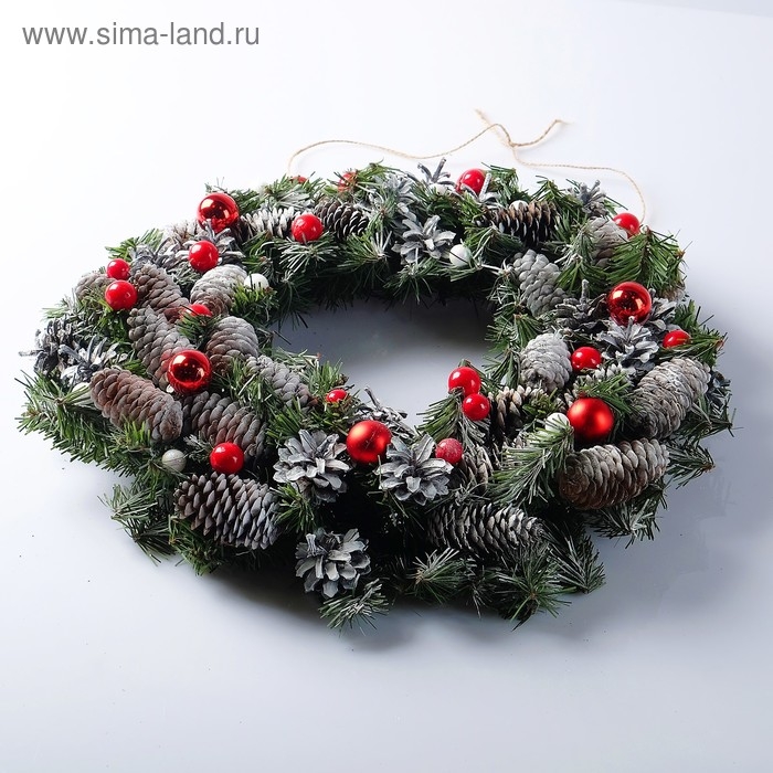 Венок праздничный «Снежное чудо», ручная работа Венок праздничный «Снежное чудо», ручная работа