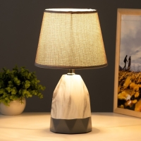 Настольная лампа "Адели" E14 40Вт белый-серый 21х21х34 см RISALUX