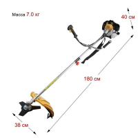 Триммер бензиновый ТУНДРА, Easy-start, леска/нож, 43 см3, 2 л.с., в двух коробках Триммер бензиновый ТУНДРА, Easy-start, леска/нож, 43 см3, 2 л.с., в двух коробках
