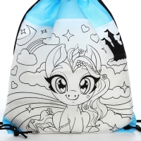 Мешок для обуви под раскраску «Пони» 34х40 см, спанбонд Мешок для обуви под раскраску «Пони» 34х40 см, спанбонд