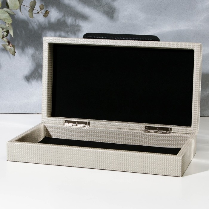 Шкатулка для украшений &laquo;Минимализм&raquo; экокожа, набор 2 шт.