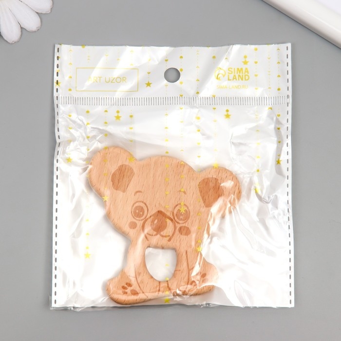 Декор для творчества дерево Декор для творчества дерево "Медвежонок" 7,1х6,9 см