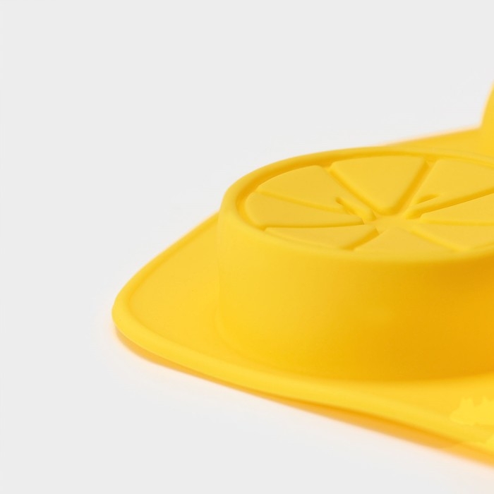 Форма для выпечки Доляна «Цитрус», силикон, 19×11×1,5 см, 6 ячеек (d=4 см), цвет жёлтый Форма для выпечки Доляна «Цитрус», силикон, 19×11×1,5 см, 6 ячеек (d=4 см), цвет жёлтый