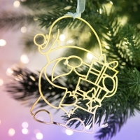 Ёлочная игрушка новогодняя «Новый год: Гном», 9.8 х 8.2 см. Ёлочная игрушка новогодняя «Новый год: Гном», 9.8 х 8.2 см.