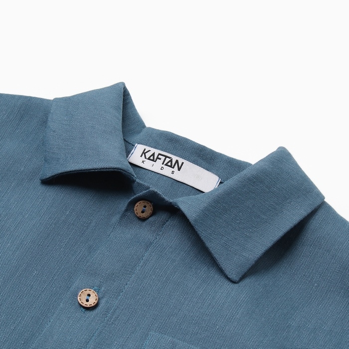 Рубашка для мальчика KAFTAN Linen, р. 30 (98-104), синий