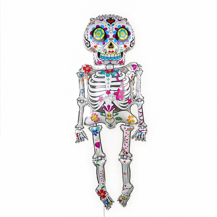 Шар фольгированный 62" &laquo;Скелет в цветах&raquo;, фигура