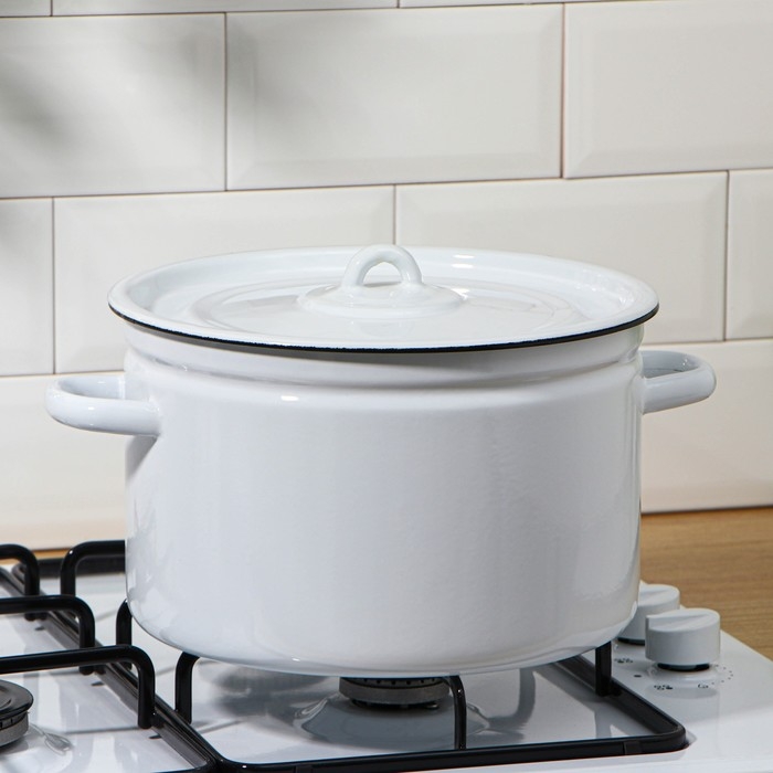 Кастрюля без деколи, 7 л, индукция, цвет МИКС