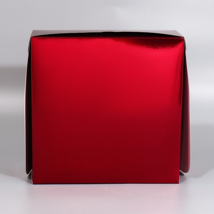 Коробка для капкейков, кондитерская упаковка с окном, 9 ячеек &laquo;Бордовая&raquo;, 25 х 25 х 10 см