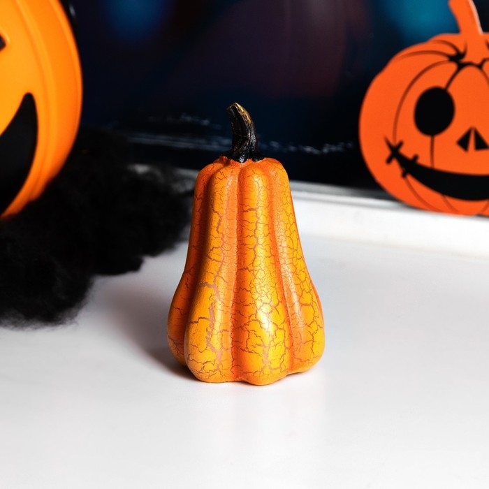 Светодиодная фигура &laquo;Тыква&raquo; 6 &times; 9 &times; 6 см, пластик, батарейки AG13х3 (в комплекте), свечение тёплое белое
