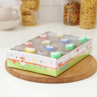 Набор стеклянных солонок Доляна &laquo;Шар&raquo;, 60 мл, 5&times;7 см, 20 предметов, цвет МИКС