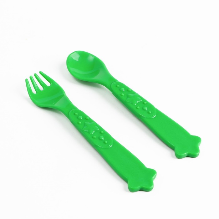 Набор детской посуды &laquo;Леопард&raquo;, тарелка на присоске 250мл, вилка, ложка