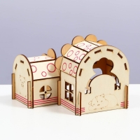 Комплекс-площадка для грызунов,14 х 13 х 10.5 см, фанера Комплекс-площадка для грызунов,14 х 13 х 10.5 см, фанера