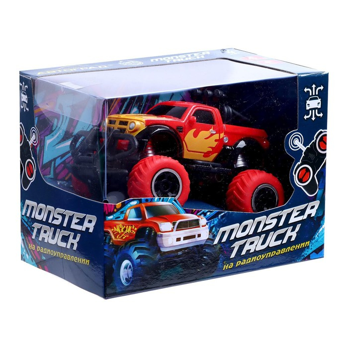 Джип радиоуправляемый &laquo;Граффити&raquo;, работает от батареек, цвет красный