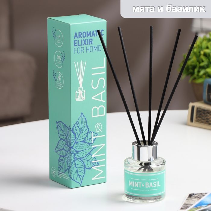 Ароматический диффузор Базилик и мята 40 мл Ароматический диффузор Базилик и мята 40 мл