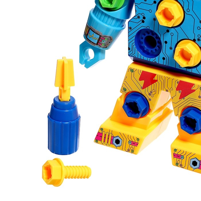 Конструктор винтовой &laquo;Робот Тоби&raquo;, 11 болтов, телескопические руки