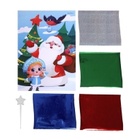 Аппликация фольгой на новый год &laquo;Дед Мороз и Снегурочка&raquo;, новогодний набор для творчества