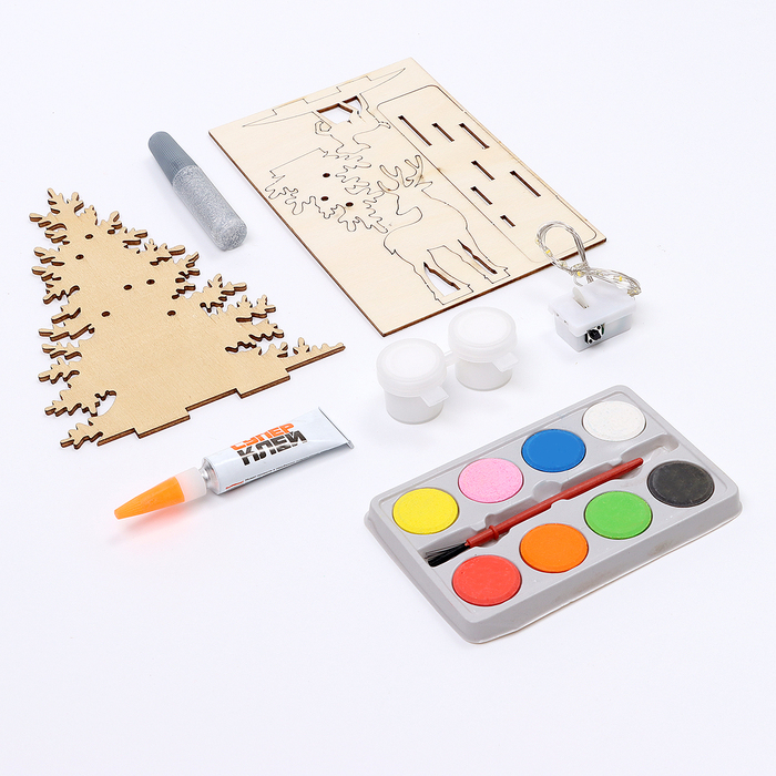 Набор для творчества 3д картина - ночник &laquo;Олени в лесу&raquo;