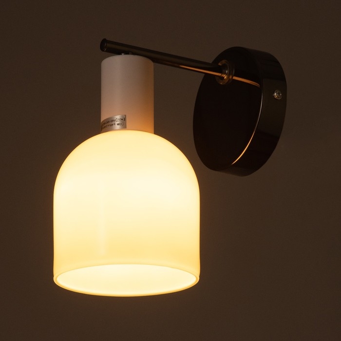 Бра Бра "Джой" 1х40Вт Е14 Черный, белый 16х11х19см