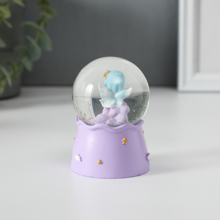 Сувенир полистоун водяной шар свет Сувенир полистоун водяной шар свет "Девочка-ангел" МИКС 4,6х4,6х7 см