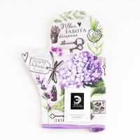 Варежка-прихватка "Лучшая бабушка" 20х28см,саржа, 100% х/л, ватин 250г/м2