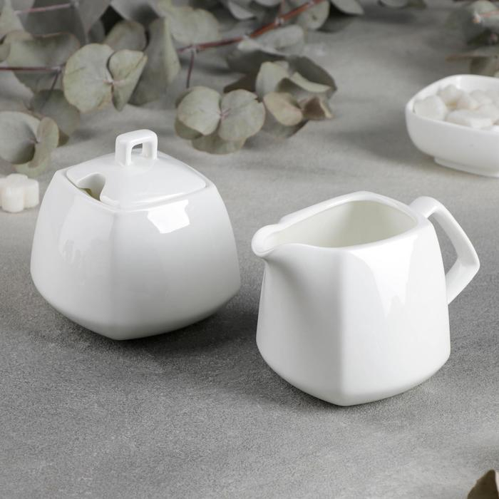 Набор сервировочный Ilona, 2 шт: сахарница 340 мл, молочник 310 мл Набор сервировочный Ilona, 2 шт: сахарница 340 мл, молочник 310 мл