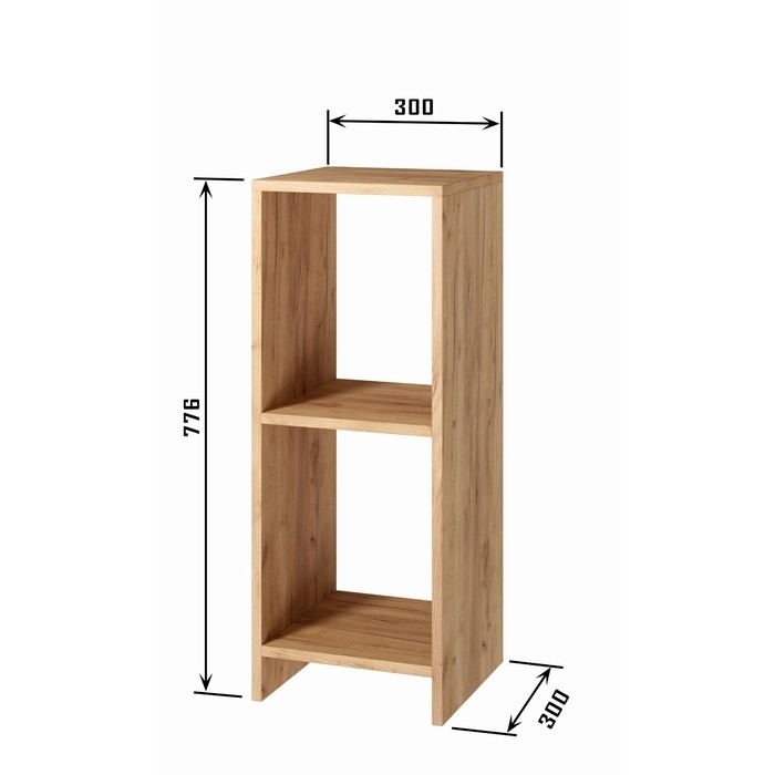 Стеллаж 300, 300х300х776, Квадро/Дуб золотой крафт