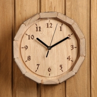 Часы банные бочонок "Бочка", дуб МИКС Часы банные бочонок "Бочка", дуб МИКС