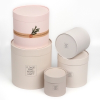 Набор круглых коробок 10 в 1, упаковка подарочная, &laquo;Эко&raquo;, 10 х 10 - 23,5 х 23,5 см